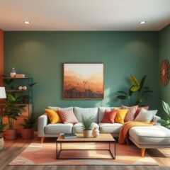 Trendy kolorystyczne na 2024 i 2025 rok: modne kolory ścian do salonu