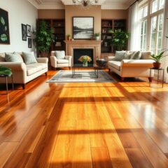 Podłoga drewniana w salonie — elegancja, trwałość i naturalność
