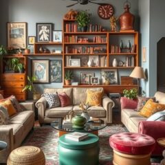 Styl eklektyczny w praktyce: jak łączyć style, kolory i faktury, by uniknąć chaosu w aranżacji