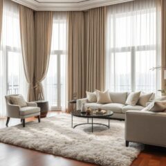 Jak dobrać zasłony i dywany w stylu modern classic, by stworzyć elegancką i funkcjonalną przestrzeń