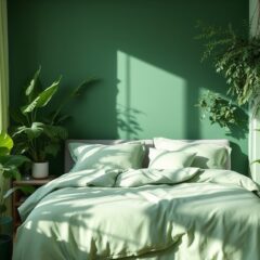 Zielona sypialnia: jak wybrać odcień zieleni, by stworzyć harmonijną i relaksującą przestrzeń