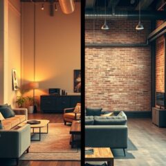 Styl loftowy i industrialny — kluczowe różnice w designie i atmosferze wnętrz przemysłowych