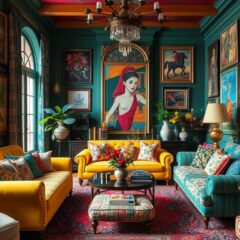 Styl maksymalistyczny we wnętrzach: jak łączyć kolory, wzory i tekstury z klasą i funkcjonalnością