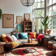 Styl eklektyczny w kolorach: jak łączyć barwy i faktury, by zachować harmonię i charakter wnętrza