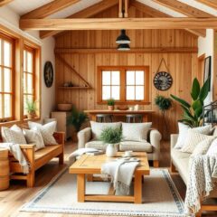 Styl modern farmhouse w aranżacji wnętrz: jak łączyć rustykalną przytulność z nowoczesną funkcjonalnością