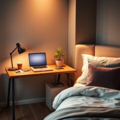 Sypialnia z biurkiem: jak zaplanować funkcjonalną i komfortową przestrzeń pracy oraz relaksu