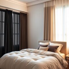 Zasłony blackout czy dimout do sypialni: jak wybrać między pełnym a częściowym zaciemnieniem dla komfortu snu i wnętrza