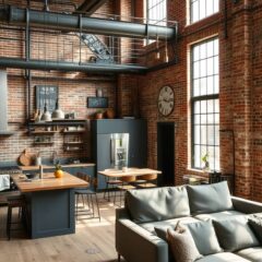 Styl loftowy w kuchni z salonem: jak połączyć surowość z funkcjonalnością i przestronnością wnętrza