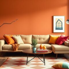 Styl mid-century modern: jak łączyć kolory ziemi z żywymi akcentami dla ponadczasowego efektu