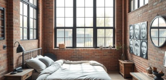 Styl industrialny w sypialni: jak połączyć surowość z komfortem i funkcjonalnością na lata