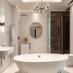 Styl glamour w łazience: jak łączyć luksus i funkcjonalność bez nadmiaru dekoracji