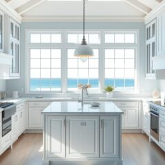 Jak urządzić kuchnię w stylu Hampton, by łączyła elegancję z funkcjonalnością i nadmorskim klimatem