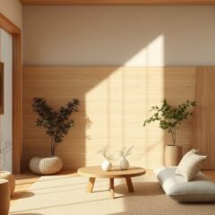 Styl Japandi: jak wybrać drewno i materiały, by łączyć naturalność z trwałością i harmonią wnętrza